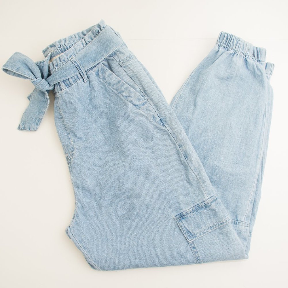tgla Denim Carpenter Joggers with Tie Waist